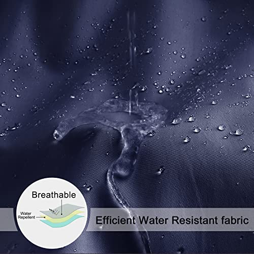 EurCross Navy Blue Shower Curtain, Water-Resistant Machine Washable Fabric Shower Curtain for Bathroom 72 x 72 inches - color: Blue, size: 72"W x 72"L (Pack of 1)