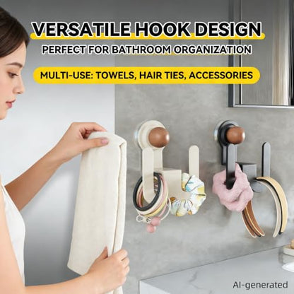 2‑Pack Suction‑Cup Slipper Rack, No‑Drill Wall Mount | Water‑resistant carbon‑steel build. Tool‑free mount for slippers,towels & small accessories in bathroom,kitchen and entryway - color: Black