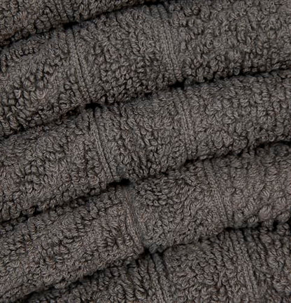 PH Pleasant Home Diagonal Wash Cloths Set - 12 Pack (12” x 12”) – 509 GSM - 100% Ring Spun Cotton Wash Cloth - Super Soft and Highly Absorbent Face Towels (Dark Grey) - color: Dark Grey, style: Diagonal