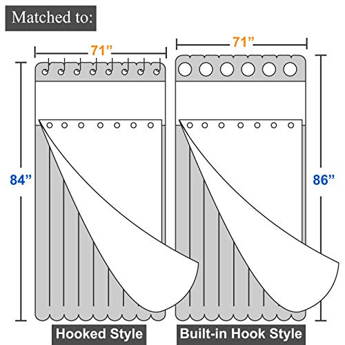 Barossa Design Fabric Snap-in Replacement Liner Extra Long 70" W x 66" H - Hotel Style Removable Liner with Magnets, Machine Washable & Water Repellent - White, 70x66 - color: White, size: 70"W x 66"L (Pack of 1)