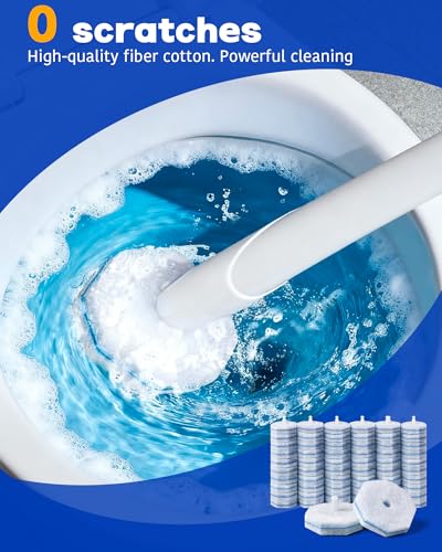 60 Pack Wand Refills Compatible with Clorox Toilet Brushes, Instant Foam Cleaning, Secure Lock No Slipping, Odor Neutralizing, Easy Snap-On Design - color: 60pack