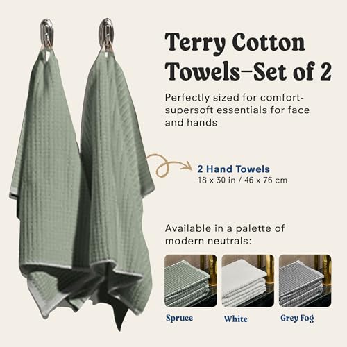 ONSEN Sculpted Terry Bath Towels, 100% American Cotton, Quick Dry Lint Free, Lightweight Absorbent Bath Towel Set with Hanging Loop, 28x55 in (Spruce, 2X Bath Towel) - color: Spruce, size: 2X Bath Towel