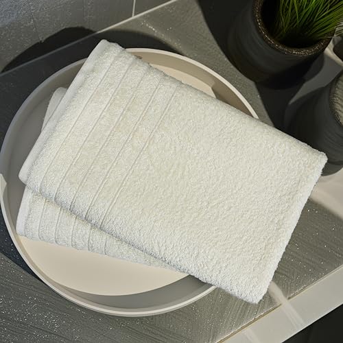 2 Piece Extra Large Bath Sheets 35 x 70 Inches, Cream | 100% Cotton, Larger & Lighter Weight, Quicker to Dry, Super Soft & Absorbent, Oversized Bath Towels - color: Cream