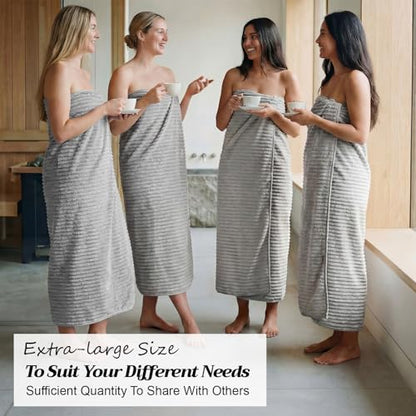 4 Pcs Extra Large Bath Towel 40x80'',Gray - color: Gray
