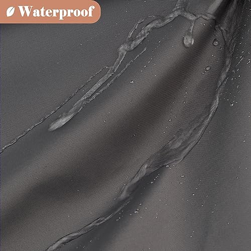 UFRIDAY Dark Gray Shower Curtain with White Mesh Top Window, Heavy Duty Fabric Bathroom Curtain Set with Weighted Bottom Hem, Water Repellency and Easy Care, 72x84 Inches, Extra Long - color: Dark Gray, size: 72"W x 84"L (Pack of 1)
