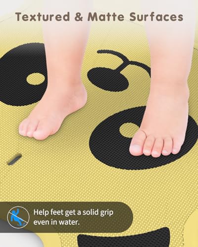 Safe Bath Solution, Bathtub Mat Non Slip for Babies, Toddlers, Kids & Pets, Natural Rubber BPA-Free Low Odor Safer Than PVC, Machine Washable, Suitable for Bathroom, Garden, and Hotel Tubs, Yellow - color: Yellow