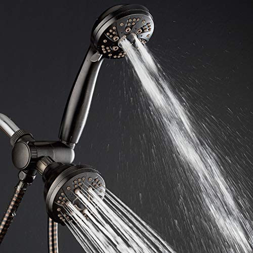 AquaDance Oil Rubbed Bronze High Pressure 3-Way 48-Setting Rain/Handheld Shower Head Combo – Angle Adjustable, Anti-Clog Jets, Tool-Free Installation-USA Standard Certified/Top U.S. Brand | Enjoy Two 6-Setting Rain & Hand Showerheads Separately or Togethe