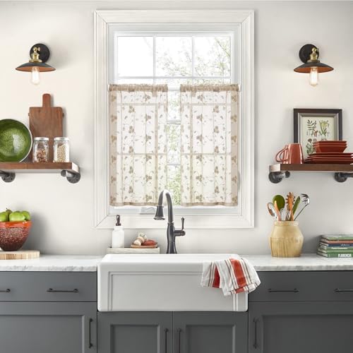 2 Pack Spring Tension Curtain Rod 17 to 28 Inch, DIY Small Curtain Rods No Drill for Window Cupboard Closet Kitchen Cabinets, White - color: White, size: 17" to 28"-2Pcs