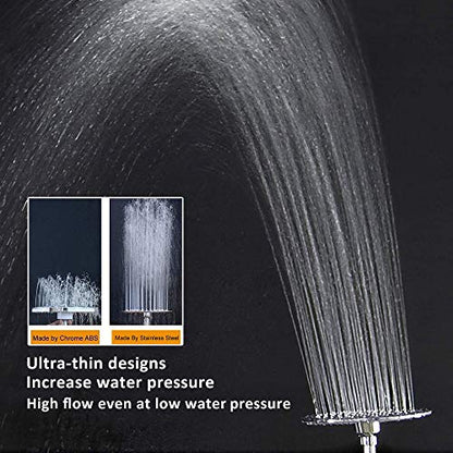 NearMoon Rain Shower Head, Ultra-Thin Design-Pressure Boosting, Awesome Some Experience, High Flow Stainless Steel Rainfall Head (6 Inch,Chrome Finish) - color: Chrome Finish, size: 6 Inch