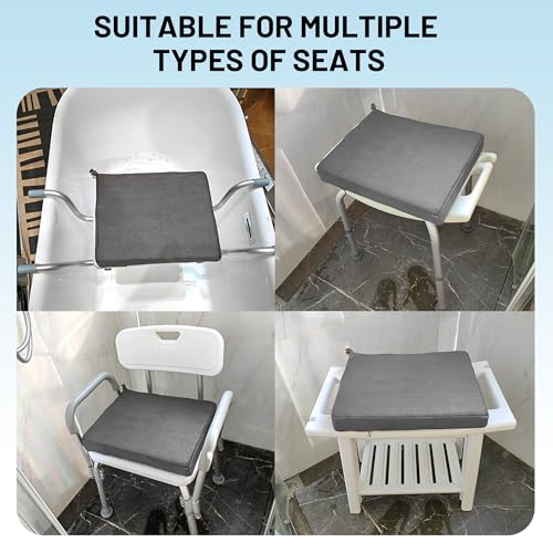 Shower Seat Cushion, Soft Chair Pad for Elderly Bathing，Easy to Clean & Quick Dry，Using 4D air Fiber Material，Suitable for Shower Seats, Poolside Rest, Dressing Room Seats