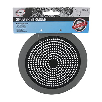 Danco 11085 Shower Drain Strainer, 5-3/4 inch, Matte Black - color: Matte Black, size: Round [Pack of 1], style: Shower