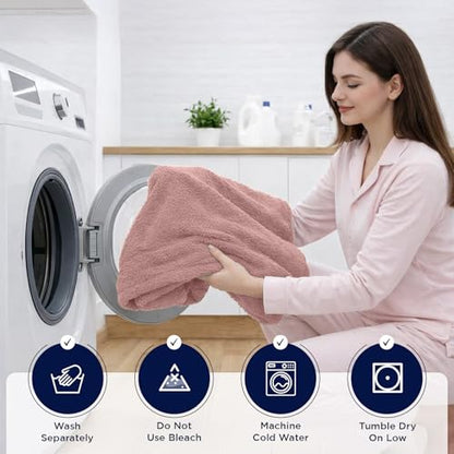DAN RIVER Pack of 1 Oversized Bath Sheet, 40 x 80 Inches, Dusty Rose | 100% Cotton Jumbo Bath Towel with Extra Large Coverage, Lightweight Feel, Super Soft & Quick Dry - color: Dusty Rose, size: 40x80" Oversized Bath Sheet