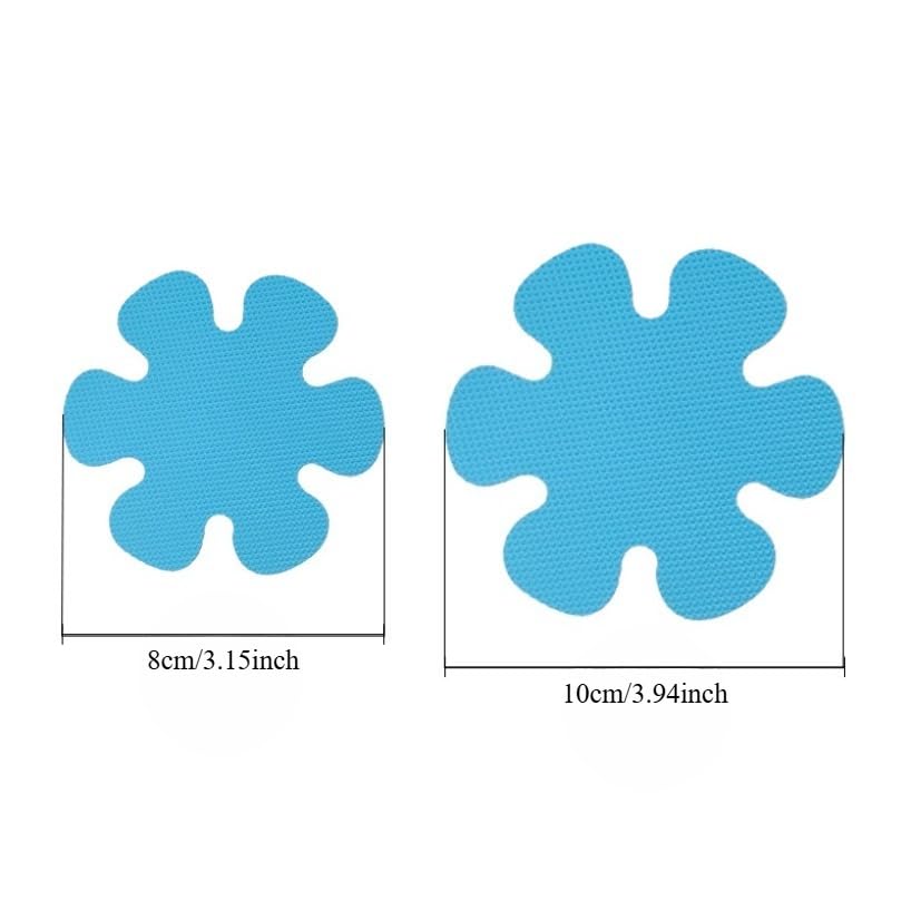 12 Pcs Flower Non Slip Bathtub Stickers Colorful Anti Slip Shower Floor Appliques Adhesive Decals with Scraper for Bathroom Safety