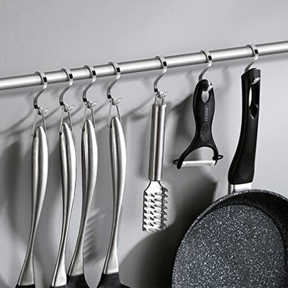 Heavy Duty S Hooks,Stainless Steel S Shaped Hook for Hanging Pots and Kitchenware, Utensils,Clothes, Bags, Cups,Towels, Plants-3.7 inch,8 Pack
