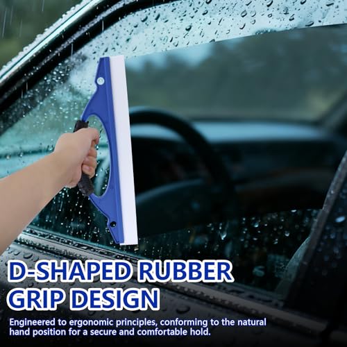 Hovom Silicone Squeegee for Car Wash, Squeegee Car Dryer with Handle, Flexible Blade Automotive Water Scraper Tool, Water Wiper Cleaning Tool for Vehicle Window Glass Shower Door Wall (1 PCS) - color: 1 Pcs