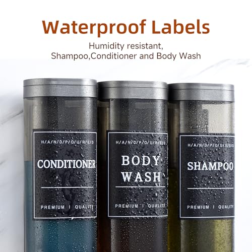 Shampoo and Conditioner Dispenser,Shower Soap Dispenser 3 Chamber No Drill Wall-Mounted for Bathroom & Hotel Leak-Proof Pumps, for Thick Liquids Like Conditioner - 1050ML High Capacity, Gun Gray - color: Gun Gray