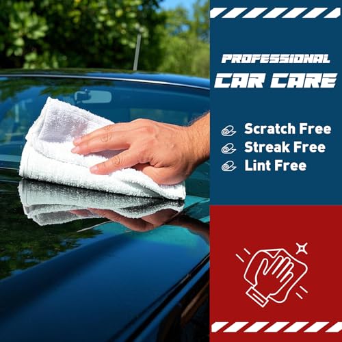 TEAWOO Microfiber Cleaning Cloths-15 Pack, White, Microfiber Towels | Cleaning Rags for Cars, Home(12x12 inches) - color: White, size: 15P