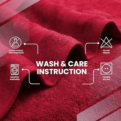 Infinitee Xclusives – Luxury Bath Sheets Towels – 1 Pack 600 GSM (35X70 Inches) – 100% Ring Spun Cotton Large Bath Towels for Bathroom (Burgundy, Bath Sheets - Pack 1) - color: Burgundy, size: Bath Sheet - 1 Pack