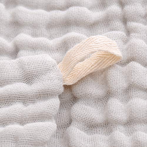 Baby Washcloths - Natural Cotton Baby Wipes - Soft Newborn Face Towel for Sensitive Skin - 10 Pack, 12x12 inches - color: Grey