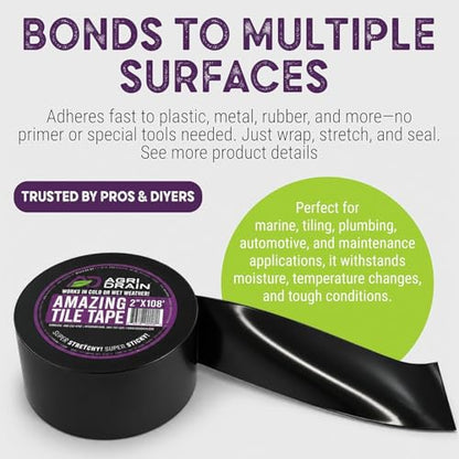 Amazing Tile Tape 2" x 108' Strong Adhesive Waterproof Tape