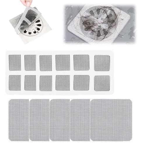 2026 New Disposable Shower Drain Hair Catcher - Square Screen Bathroom Floor Drain Protector (10pcs) - color: 10pcs