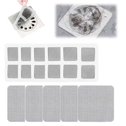 2026 New Disposable Shower Drain Hair Catcher - Square Screen Bathroom Floor Drain Protector (10pcs) - color: 10pcs