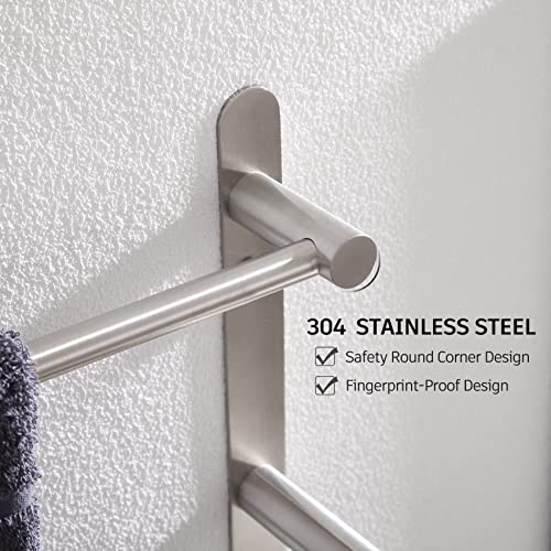 KOKOSIRI Bath Towel Bars Stainless Steel Bathroom 3-Tiers Ladder Towel Rack Wall Mount Towels Shelves, Brushed Nickel, B5002BR-L24 - color: Brushed, size: 24-Inch
