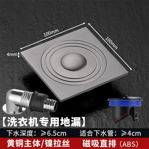 Carpet Tiles Stainless Steel Glass Wiper Bronze Silicone Home Bathroom Scraper Squeegee for Shower Window Practical Scrapers,Nickel Brushed,Fully Enclosed Washing Machine 10 * 10cm - color: Nickel Brushed