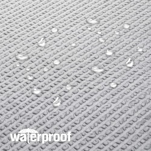 Small Stall Shower Curtain - Embossed Textured Bathroom Curtain, 36 x 72 Shower Curtain for RV Camper, Machine Washable Water Resistance, Light Grey - color: Light Grey, size: 36"W x 72"L (Pack of 1)