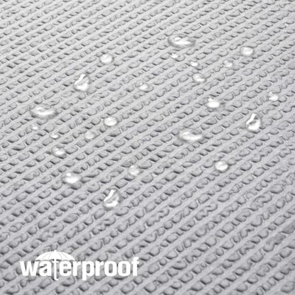 Small Stall Shower Curtain - Embossed Textured Bathroom Curtain, 36 x 72 Shower Curtain for RV Camper, Machine Washable Water Resistance, Light Grey - color: Light Grey, size: 36"W x 72"L (Pack of 1)