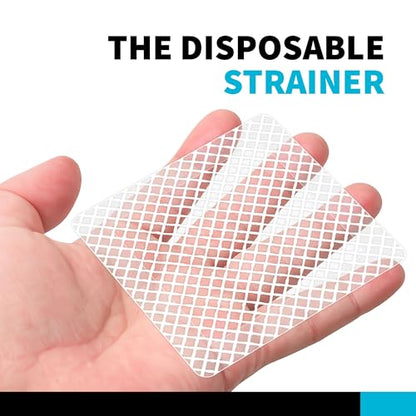 TubShroom 26 Pack Square Disposable Drain Cover - Hair Catcher Mesh Sticker Strainers for Shower Bathtub and Bathroom - Hair Catcher Sticker Drain Protector - Half Year Supply - size: 26 Pack, style: Square