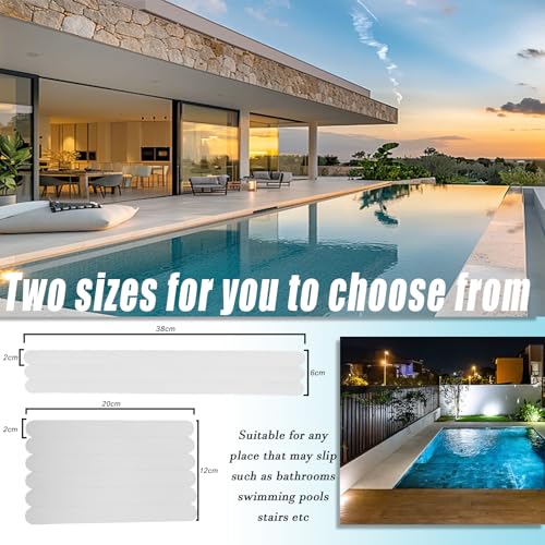 Bathtub Non Slip Stickers Self Adhesive Waterproof Strong Grip Anti Slip Strips for Bath Tub Shower Stairs Ladders Boats Floor Kitchen2x38cm24 Pcs (2 * 20cm 24 Pieces) - size: 2*20cm 24 pieces