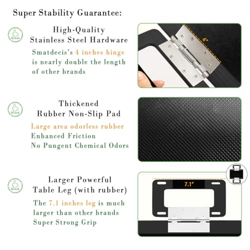 Smatdecis Couch Arm Tray Table Sofa Arm Clip Table, Armrest Tray Table Suitable for Home Drinks/Fast Food/Fruit Etc, Large Size Multi-Function Black - color: Black, size: 13" x 9.4"(Classic)