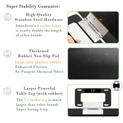 Smatdecis Couch Arm Tray Table Sofa Arm Clip Table, Armrest Tray Table Suitable for Home Drinks/Fast Food/Fruit Etc, Large Size Multi-Function Black - color: Black, size: 13" x 9.4"(Classic)