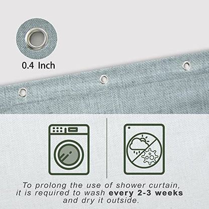 KOUFALL Kids Shower Curtain for Bathroom,Sea Life Theme Unisex Small Stall Size Mermaid Shower Curtain Set with Hooks,36 x 72 Inch - color: Sea Green, size: 36"W x 72"L (Pack of 1)
