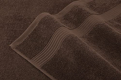 American Veteran Towel, 100% Cotton Turkish 6 Piece Towel Set, Luxury Towels Set of 6 for Bathroom Essentials, 2 Bath Towels 2 Hand Towels 2 Washcloths, Brown - color: Brown, size: XL 6PC