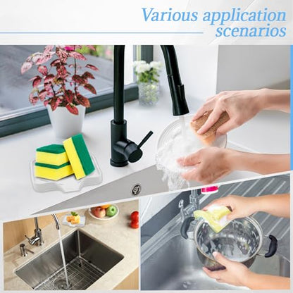 BokWin Silica Gel Soap Dish with Drain, White, 4.8x3.5 Inch | 1 Pack, Self Draining Soap Tray, For Shower, Bathroom and Kitchen, Sink Organizer, Bar Soap Holder - color: White