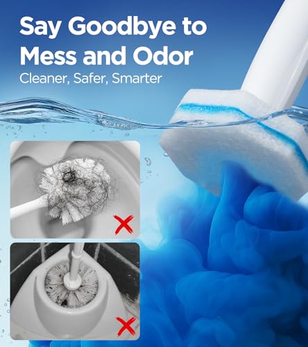 36 Count Refills For Clorox Toilet Wand, 5X Cleaning Power Toilets Bowl Cleaners With Exclusive Formula, High-Density Disposable Toilets Brush Scrubber - No Falling Apart, Fresh Fragrance