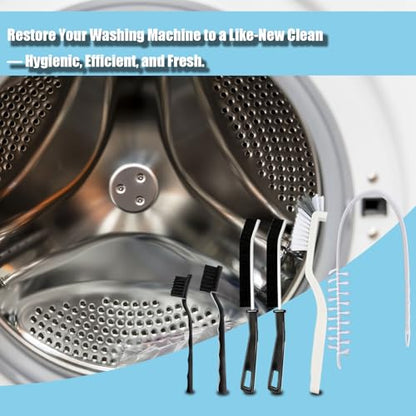 Washing Machine Cleaning Brush,Dryer Vent Cleaner Kit,Crevice Brush for Bathroom, Shower & Kitchen - Scrub Brushes with Long Handle,Household Cleaning Tools Tile, Bathtub, Sink, Grout Cleaning Brushes | Crevice Brush for Bathroom, Shower & Kitchen Scrub B