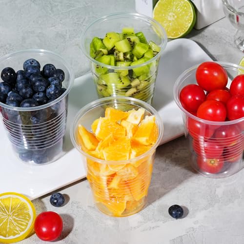 SIUQ 1000 Pack 12 oz Clear Plastic Cups, Bulk Disposable Cups 12 Ounce | Cold Party Drinking Cups for Party, Picnic, BBQ, Wedding, Travel, Halloween, Christmas, Events - style: 12 oz-1000pack
