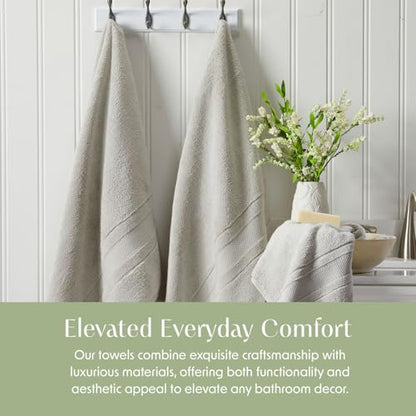 Luxury 100% Cotton Bath Towels Set | 4-Pack | Premium Grey | 700 GSM | Premium Bath Towels | Ultra Soft Thick Plush & Highly Absorbent | Luxury Hotel & Spa Bathroom Towels - color: High Rise Grey, size: 4 Pack Bath