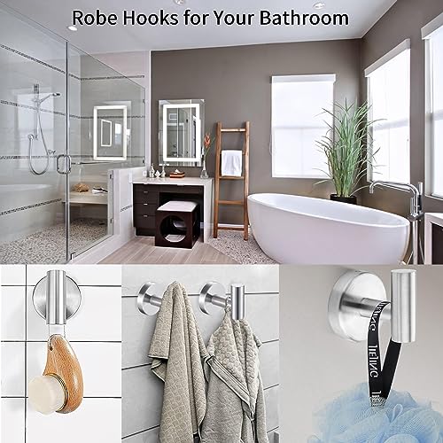 Kruodop Towel Hooks for Bathroom,2 Packs Wall Mount Towel Holder,Blak Gold Matte Wall Robe Hook,Stainless Steel Heavy Duty Door Hanger Towel Hook for Kitchen, Bedroom,Hotel,Pool,Coats - color: 2pcs blackgold