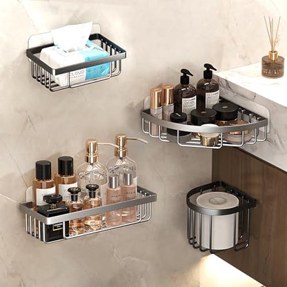 9 Pack Shower Caddy Adhesive Replacement Stickers,Strong Hooks for Caddy, Clear Waterproof Adhesive Strips, No Drilling for Kitchen Racks and Bathroom Storage Shelves (Clear 2 Hooks) - color: Clear 2 hooks-9Pack