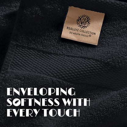 White Classic Luxury Soft Bath Sheets Set - 650 GSM Cotton Luxury Bath Towels Extra Large 35x70 | Highly Absorbent and Quick Dry | Hotel Quality Extra Large Towels Oversized, Black, 2 Pack - color: Black, size: Bath Sheets, 2 Pack