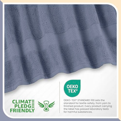 Martex 6-Piece 100% Ringspun Cotton Towel Set, Heather Blue | Quick Dry, Super Absorbent & Soft, Lightweight, 2 Bath, 2 Hand, 2 Wash Cloths - color: Heather Blue