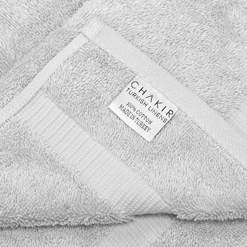 Chakir Turkish Linens 2 Piece Large Bath Towels, 100% Cotton Turkish Towels for Bathroom, Luxury Soft Absorbent Bath Towels, 30 x 60 Inches, Silver Gray - color: Silver Gray
