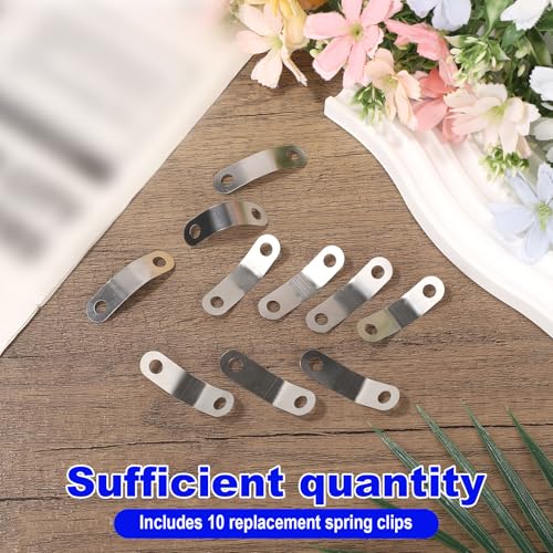 10pcs Pop-Up Clevis Clip, Stainless Steel U-Shaped Spring Sink Stopper Bracket Clips Replacement for Tub Drain Mount Linkage Assembly Compatible with Danco 34807 Parts