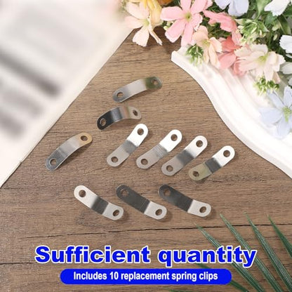 10pcs Pop-Up Clevis Clip, Stainless Steel U-Shaped Spring Sink Stopper Bracket Clips Replacement for Tub Drain Mount Linkage Assembly Compatible with Danco 34807 Parts