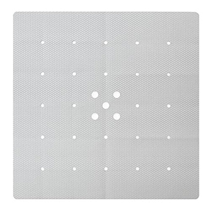 Webos Shower Mat for Textured Surface：Silicone Non Slip Shower Mat Without Suction Cups Foldable - Square Bath Mat for Reglazed Tub Textured Shower Floor (Grey, 21x21 Inches) - color: Gray