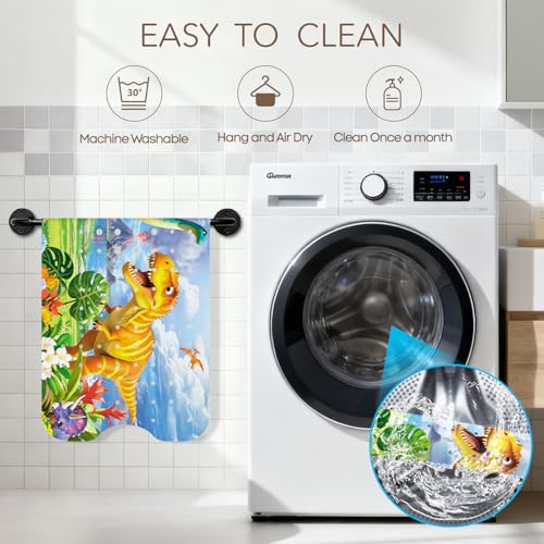 Baby Bath Mat for Tub, Non Slip Kids Bath Shower Mat, Dinosaur | 40 X 16 Inch Large Bathtub Mat with Drain Holes and Suction Cups for Toddlers · Machine Washable and Waterproof - color: Dinosaur